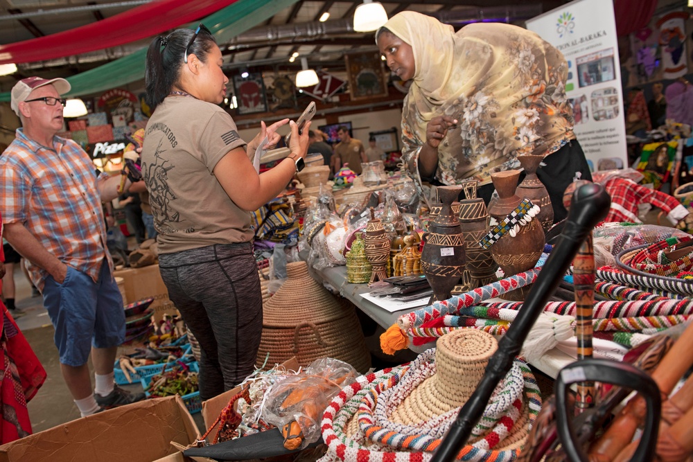 Bazaar featuring Djiboutian vendors at Camp Lemonnier