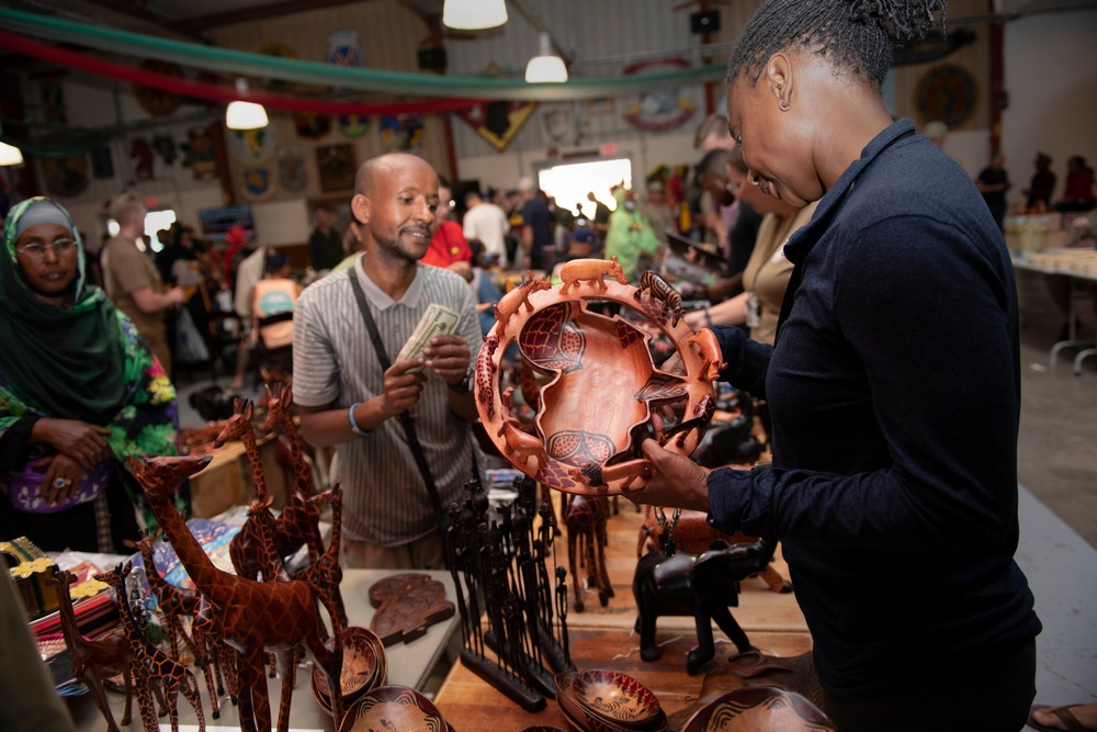 Bazaar featuring Djiboutian vendors at Camp Lemonnier