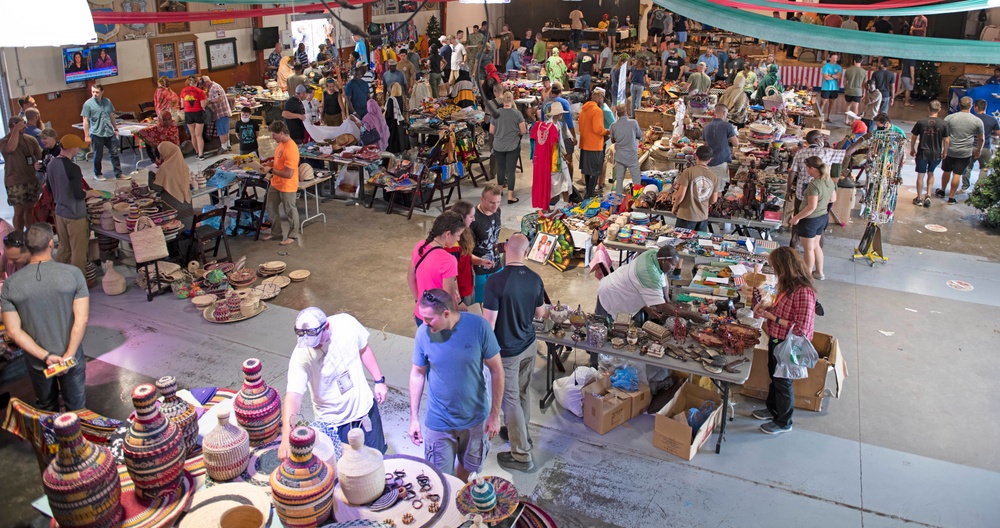 Bazaar featuring Djiboutian vendors at Camp Lemonnier