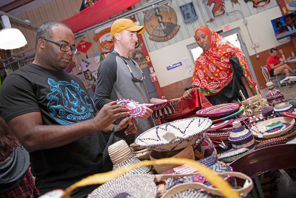 Bazaar featuring Djiboutian vendors at Camp Lemonnier