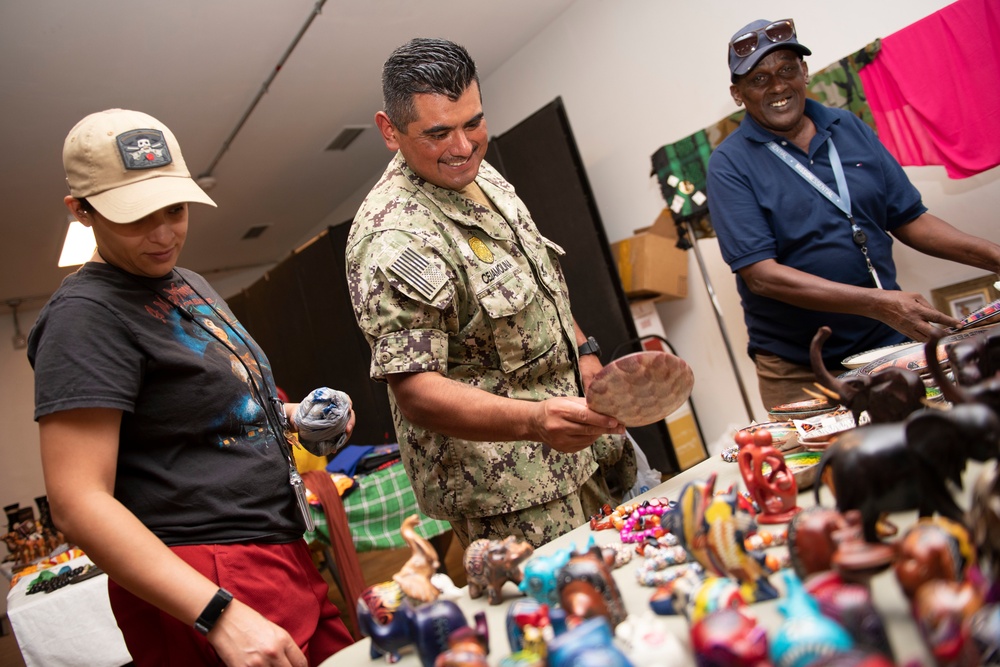 Bazaar featuring Djiboutian vendors at Camp Lemonnier