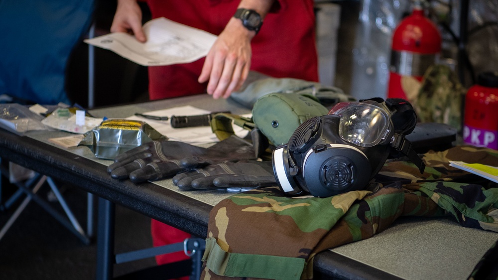 USS Charleston Sailors Conduct CBR Training