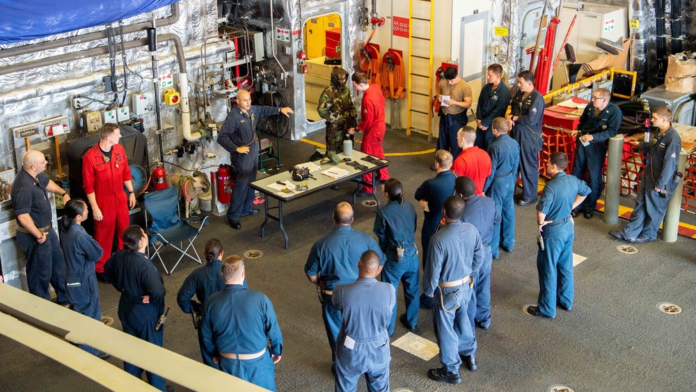 USS Charleston Sailors Conduct CBR Training