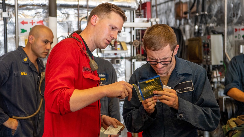 USS Charleston Sailors Conduct CBR Training