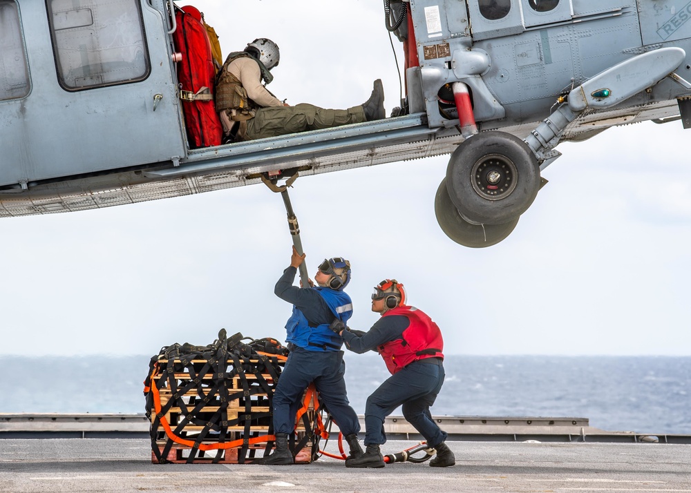 USS Charleston Sailors Conduct Flight Operations