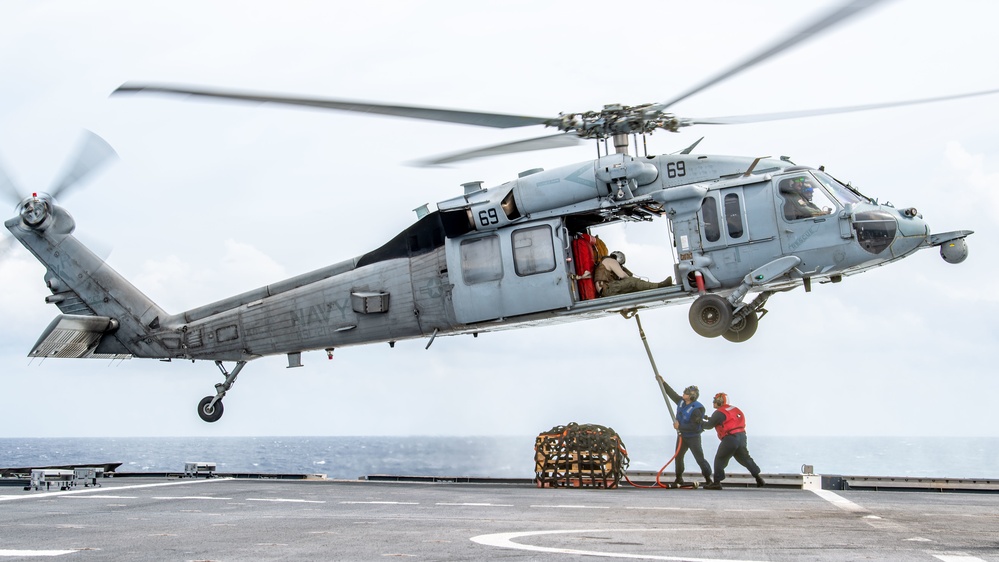 USS Charleston Sailors Conduct Flight Operations