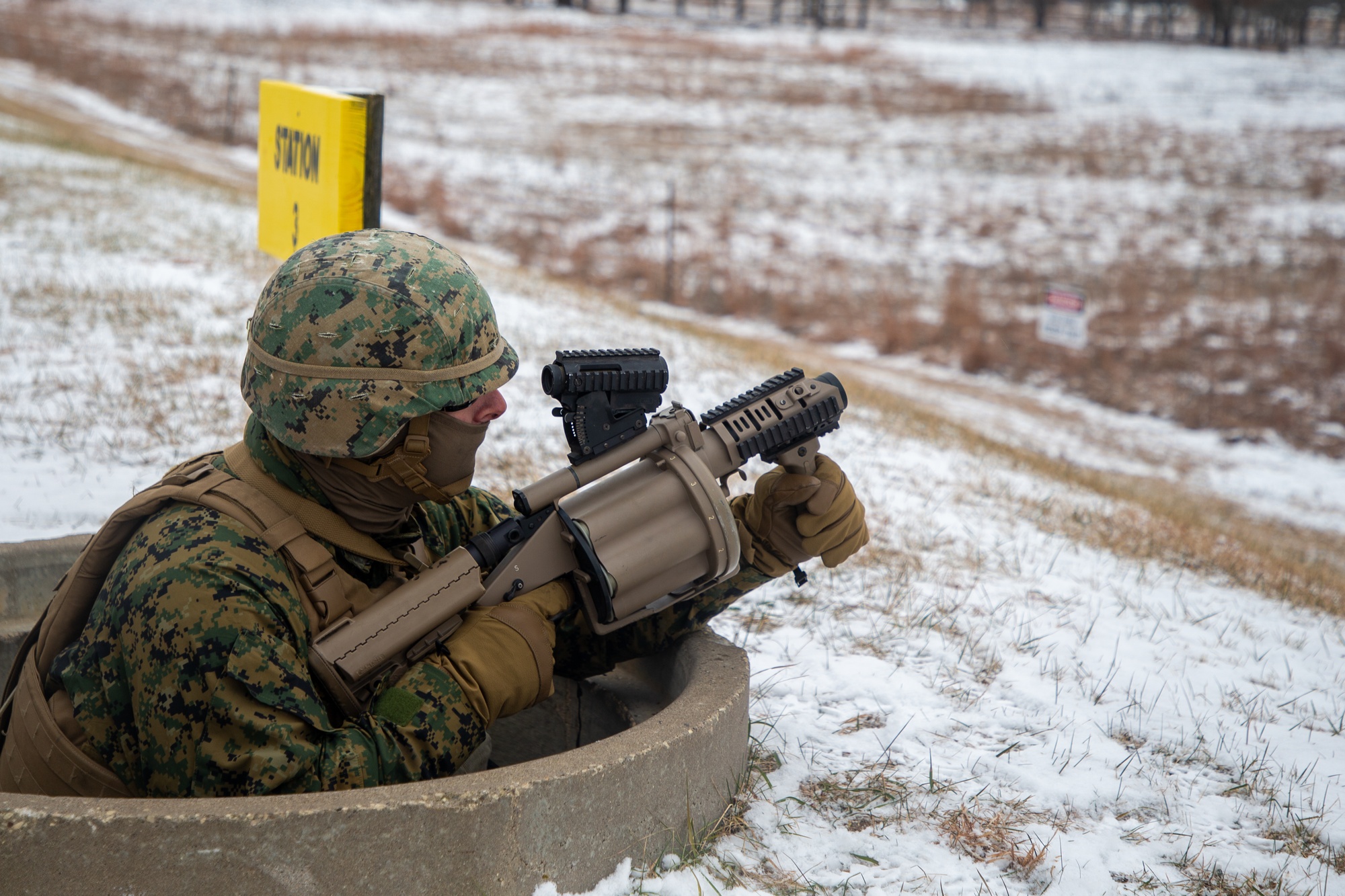 DVIDS - Images - Fort McCoy Cold Weather M32 Grenade Launcher Range [Image  2 of 7], image size:2000x1333