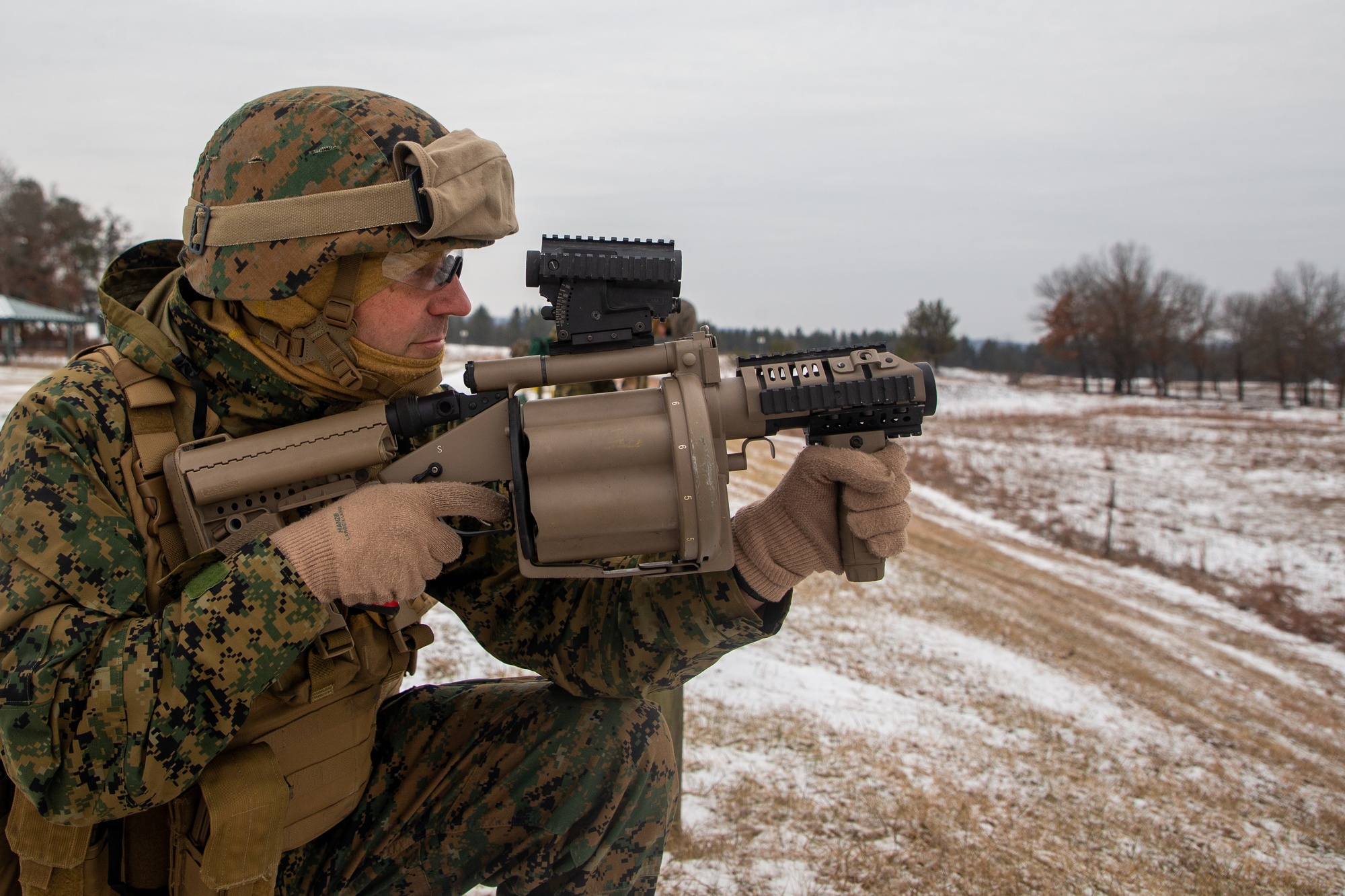 DVIDS - Images - Fort McCoy Cold Weather M32 Grenade Launcher Range [Image  7 of 7], image size:2000x1333