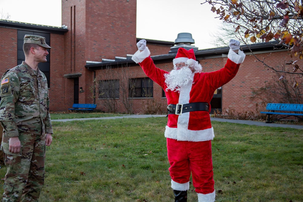 Santa stops by Fort Devens