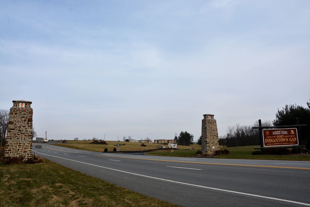 Gate construction begins at Fort Indiantown Gap