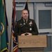 The Adjutant General of Georgia speaks during The NG birthday