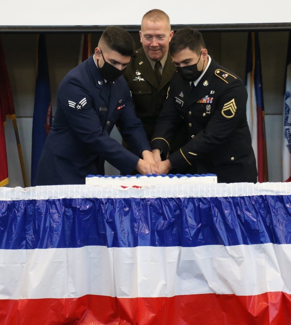 National Guard Birthday cake cutting