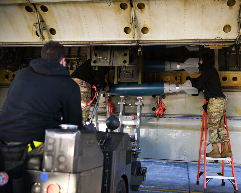 Loading Bombs onto a B-52H Stratofortress