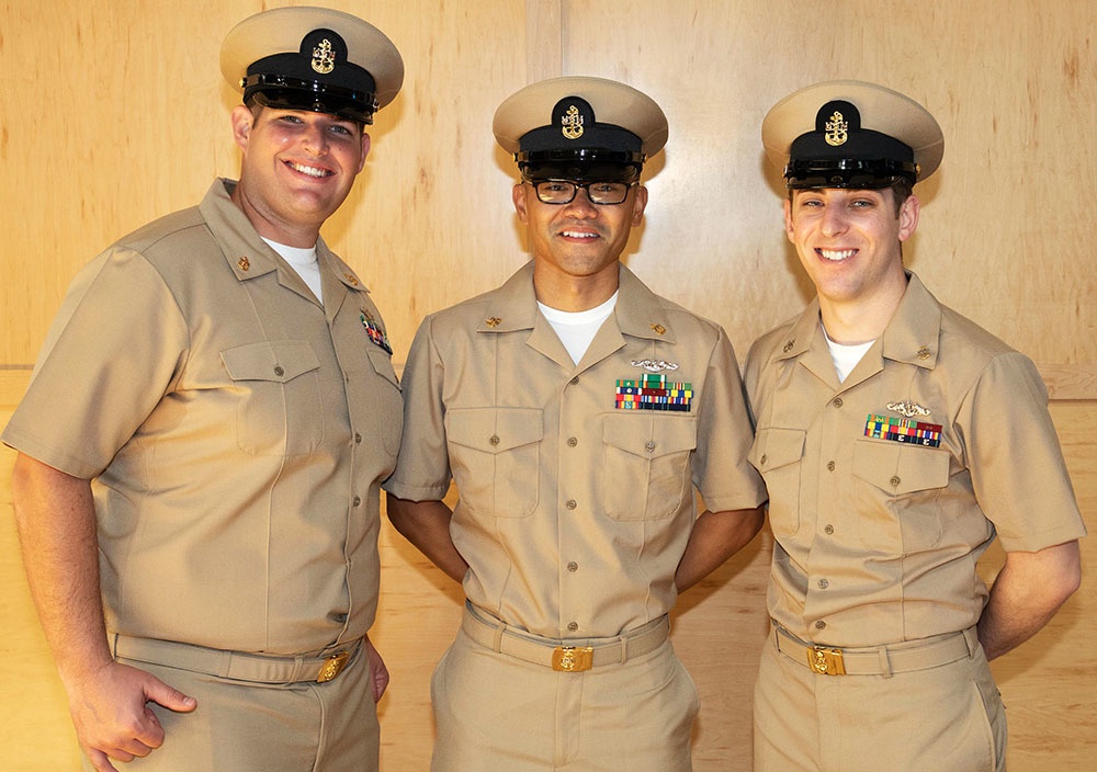 Three NUWC Division Newport Sailors promoted to chief petty officer