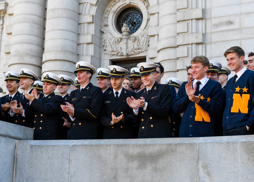 Midshipmen Celebrate Varsity Sports Triumph Over Army