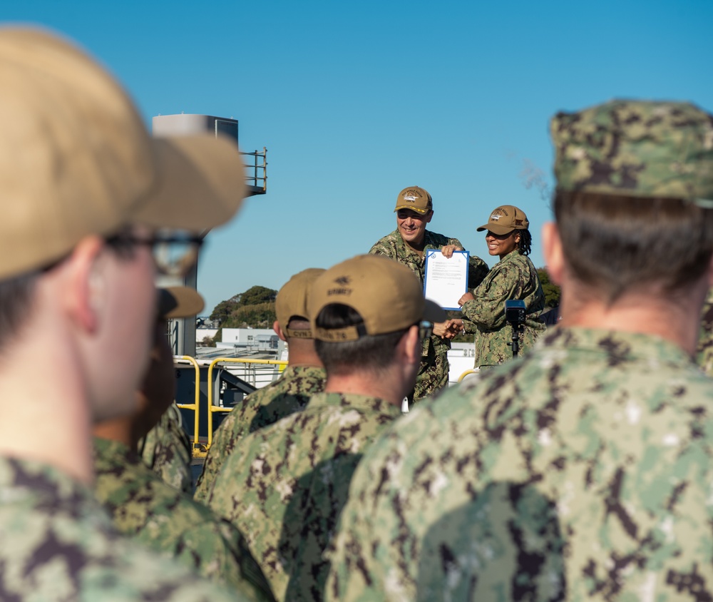 USS Ronald Reagan (CVN 76) Frocking Ceremony