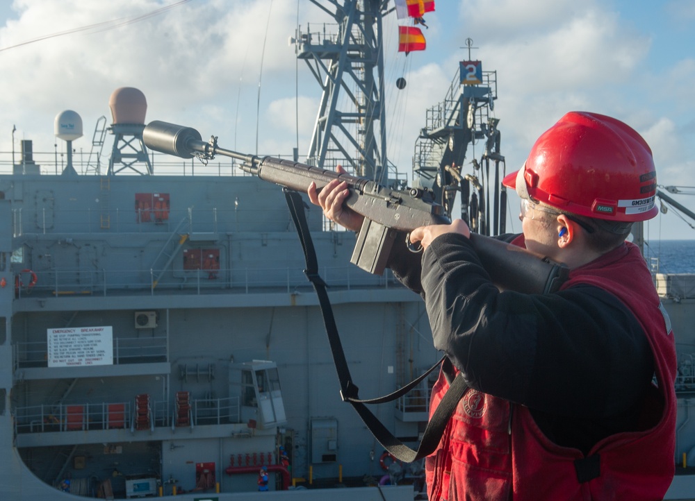 Truman is operating as part of the Harry S. Truman Carrier Strike Group in the Atlantic Ocean in support of naval operations.