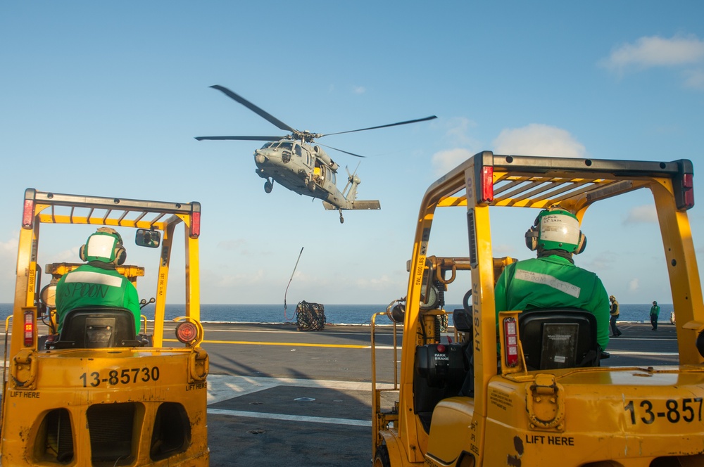 Truman is operating as part of the Harry S. Truman Carrier Strike Group in the Atlantic Ocean in support of naval operations.