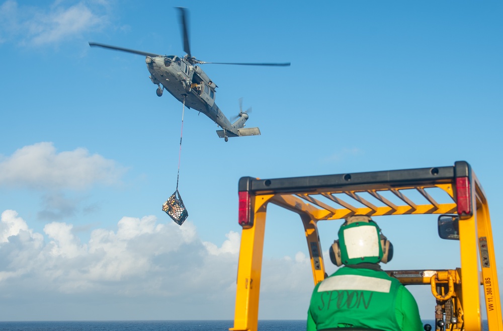 Truman is operating as part of the Harry S. Truman Carrier Strike Group in the Atlantic Ocean in support of naval operations.