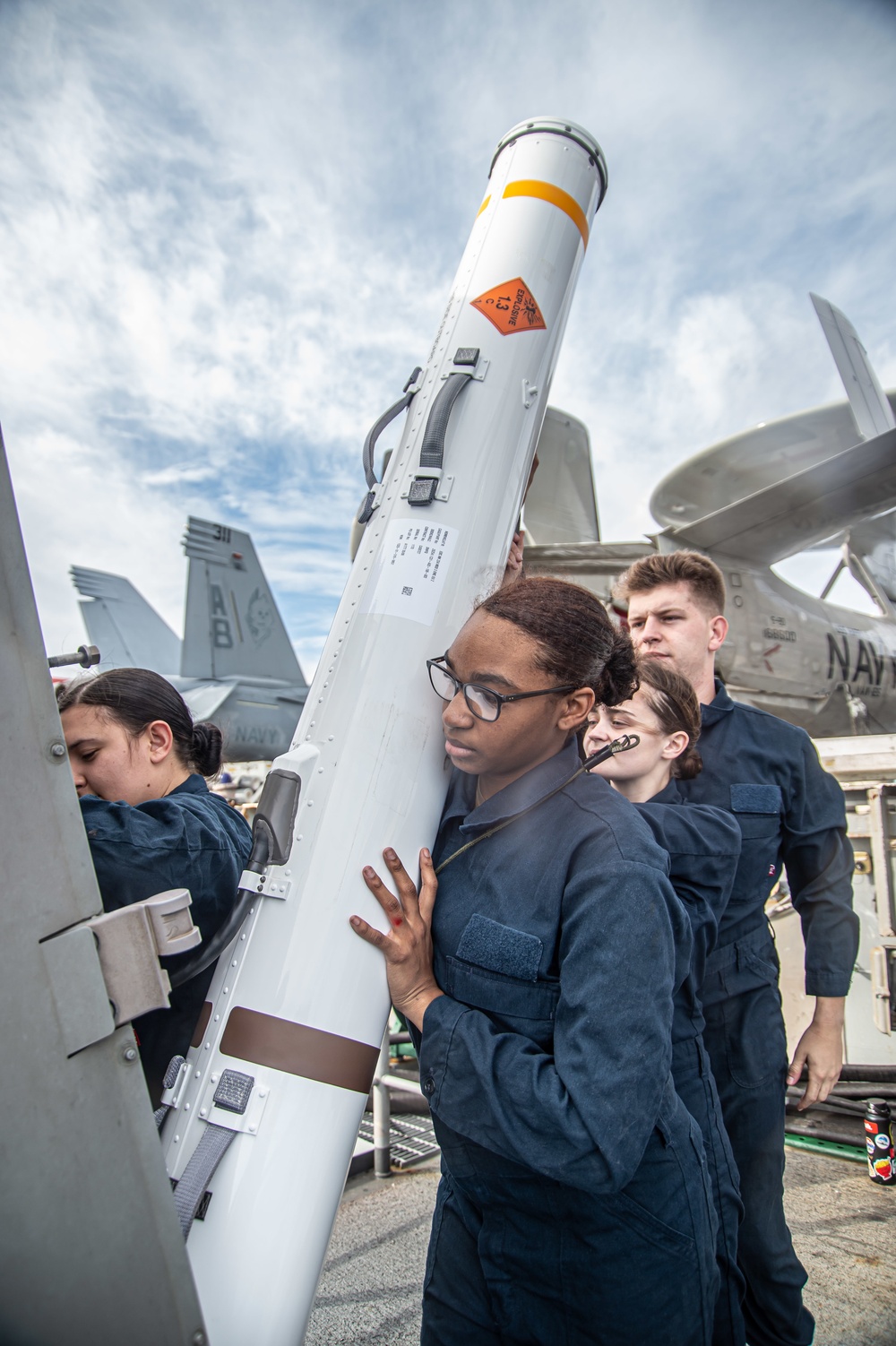 Truman is operating as part of the Harry S. Truman Carrier Strike Group in the Atlantic Ocean in support of naval operations