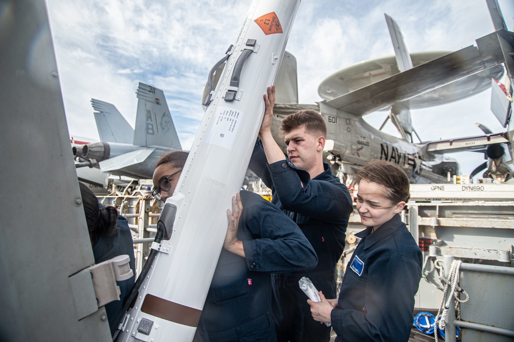 Truman is operating as part of the Harry S. Truman Carrier Strike Group in the Atlantic Ocean in support of naval operations