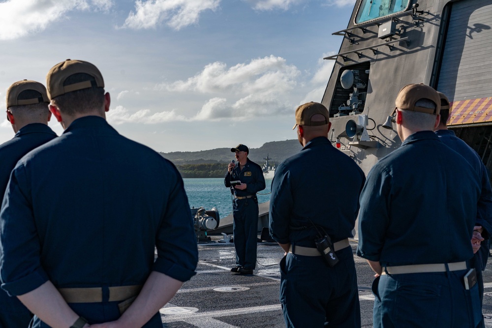 DVIDS Images USS Jackson (LCS 6) Commanding Officer Addresses Crew