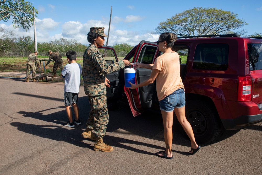 A second source: Service members provide potable water, Manana Housing