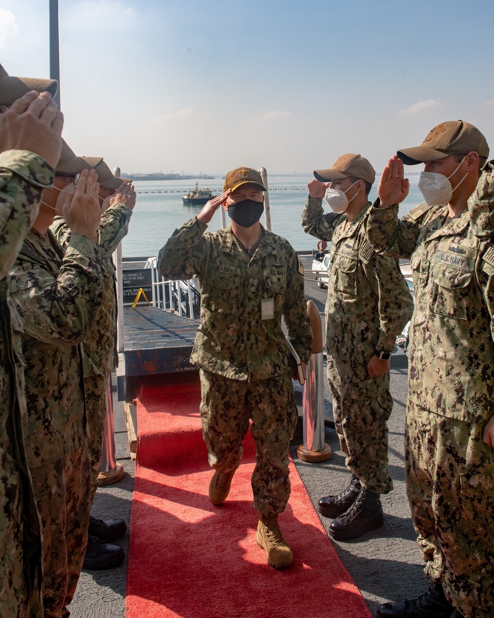 USS O'Kane (DDG 77) Hosts Rear Admiral Sean Bailey