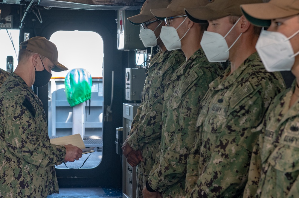 USS O'Kane (DDG 77) Hosts Rear Admiral Sean Bailey