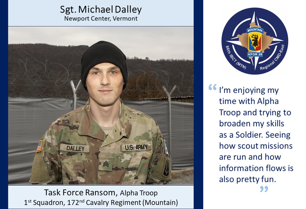 KFOR 29 RC-East Soldier Spotlights