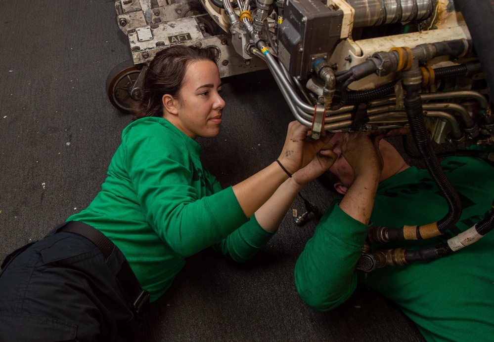 Truman is operating as part of the Harry S. Truman Carrier Strike Group in the Atlantic Ocean in support of naval operations to maintain maritime stability and security.