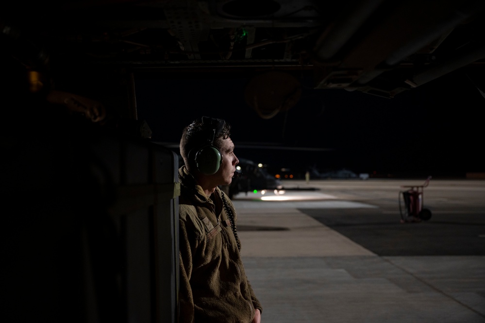 The 66th Rescue Squadron perform training ops. at Nellis AFB