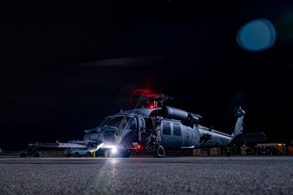 The 66th Rescue Squadron perform training ops. at Nellis AFB