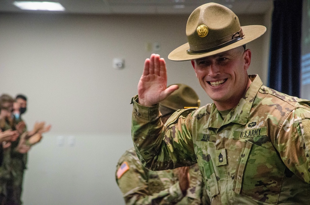 USASSD celebrate Drill Sgt. Blanton's promotion