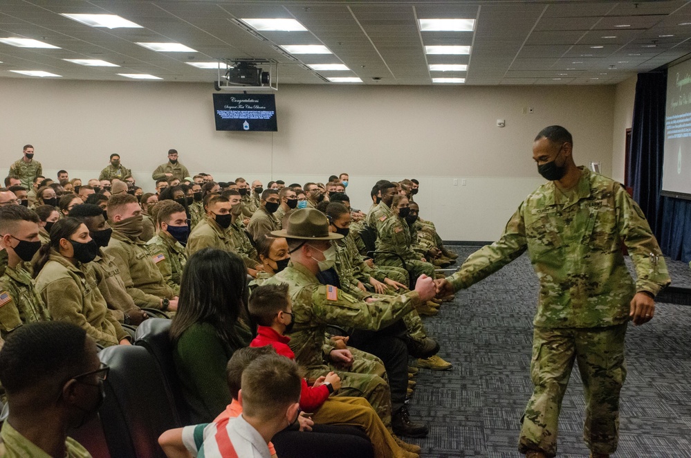 USASSD celebrate Drill Sgt. Blanton's promotion