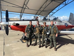 Navy pilots assist civilian aircraft in distress