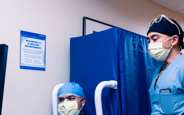 U.S. Army medical staff assists Beaumont Hospital, Dearborn.