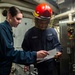 USS Lake Champlain conducts routine operations in the rough waters of the Philippine Sea