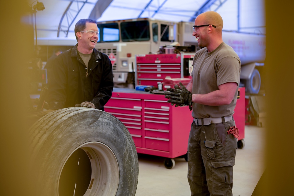 Leadership visits vehicle management