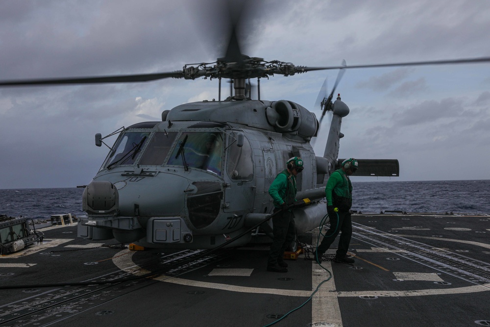 Gravely is operating as part of the Harry S. Truman Carrier Strike Group  in the Atlantic Ocean in support of naval operations to maintain maritime stability and security.