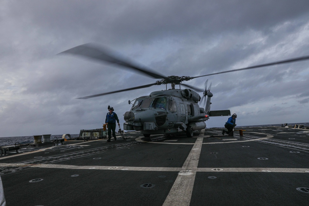 Gravely is operating as part of the Harry S. Truman Carrier Strike Group  in the Atlantic Ocean in support of naval operations to maintain maritime stability and security.
