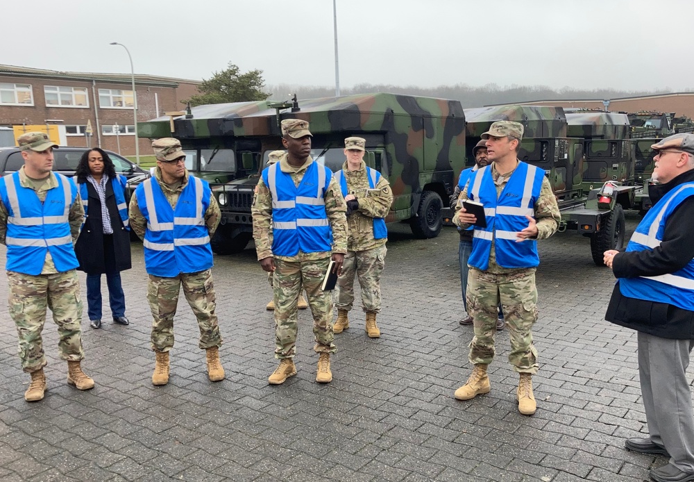 405th AFSB command team conducts maintenance terrain walk at Dülmen APS-2 site