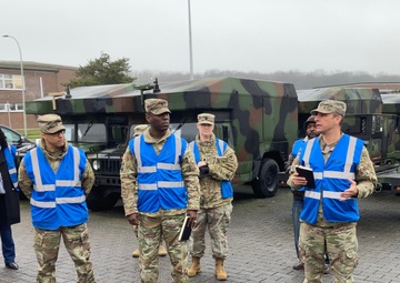 405th AFSB command team conducts maintenance terrain walk at Dülmen APS-2 site