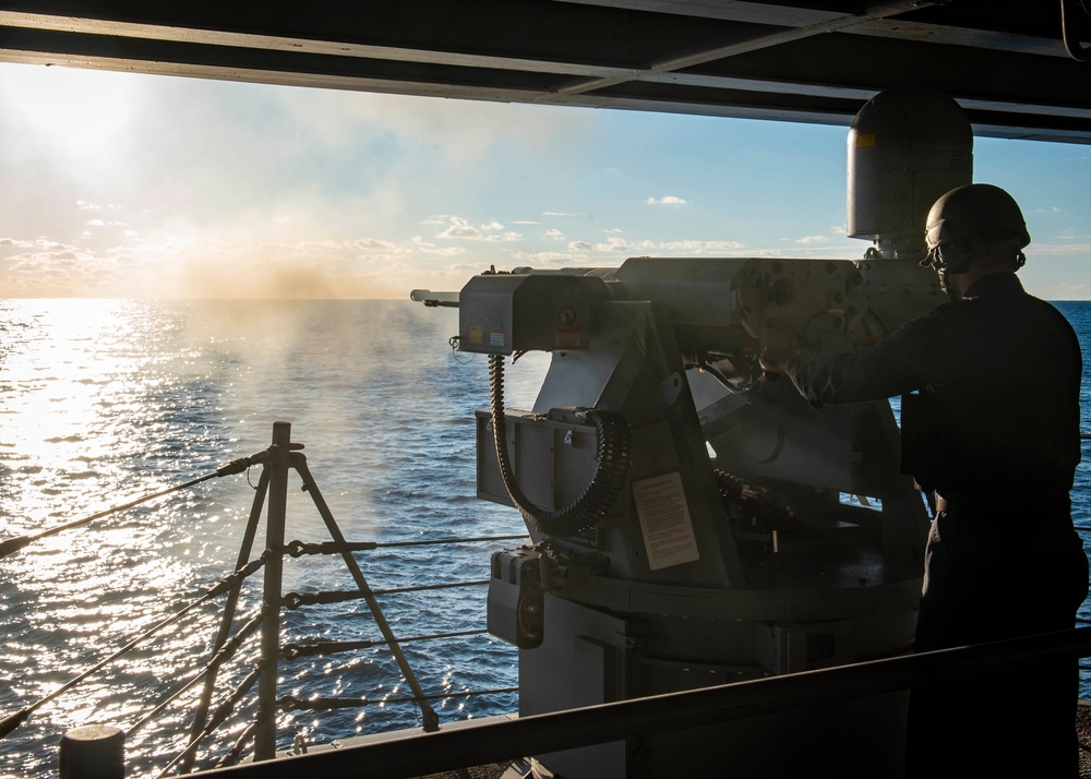 GHWB Sailor Fires Weapon