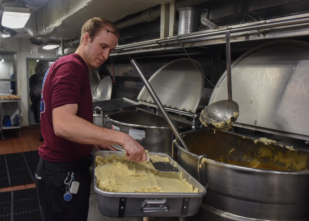 GHWB Sailor Prepares Brunch