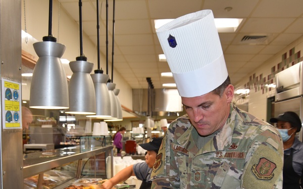 Wing leaders serve lunch to Airmen