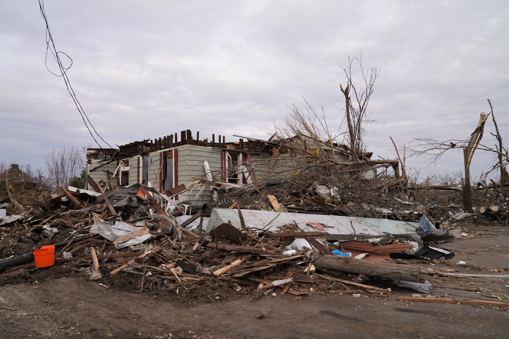 Kentucky locals sift through the destruction left by Midwest Tornado