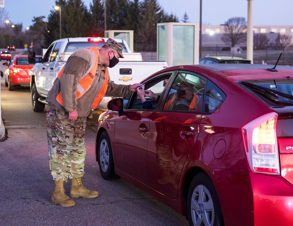 Leadership Checks IDs at Gate