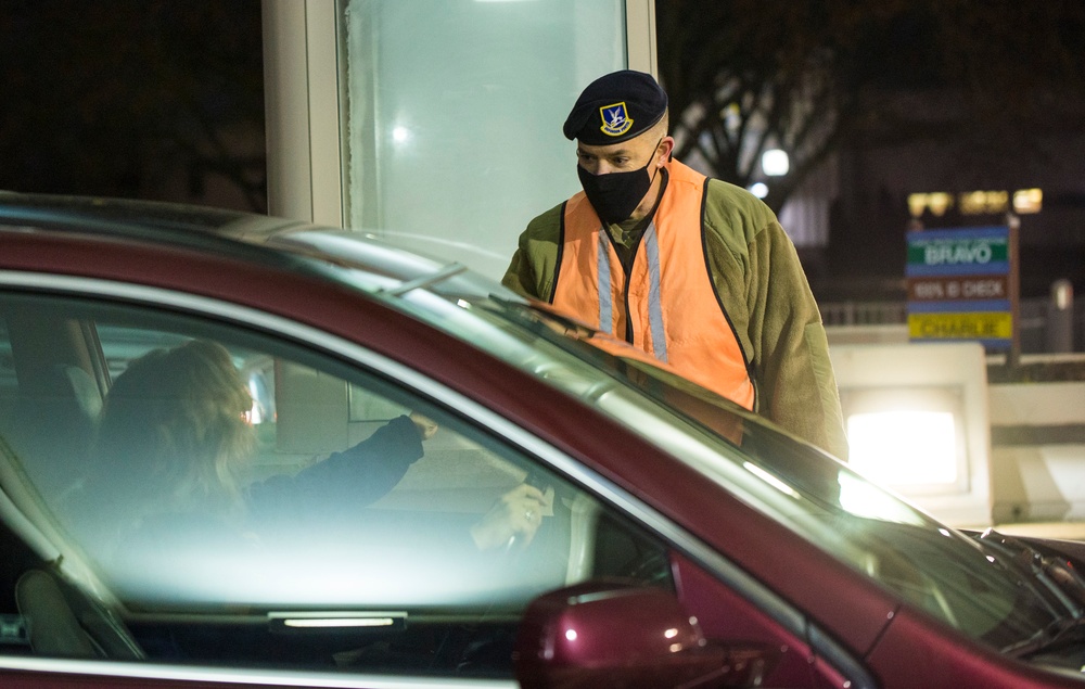 Leadership Checks IDs at Gate