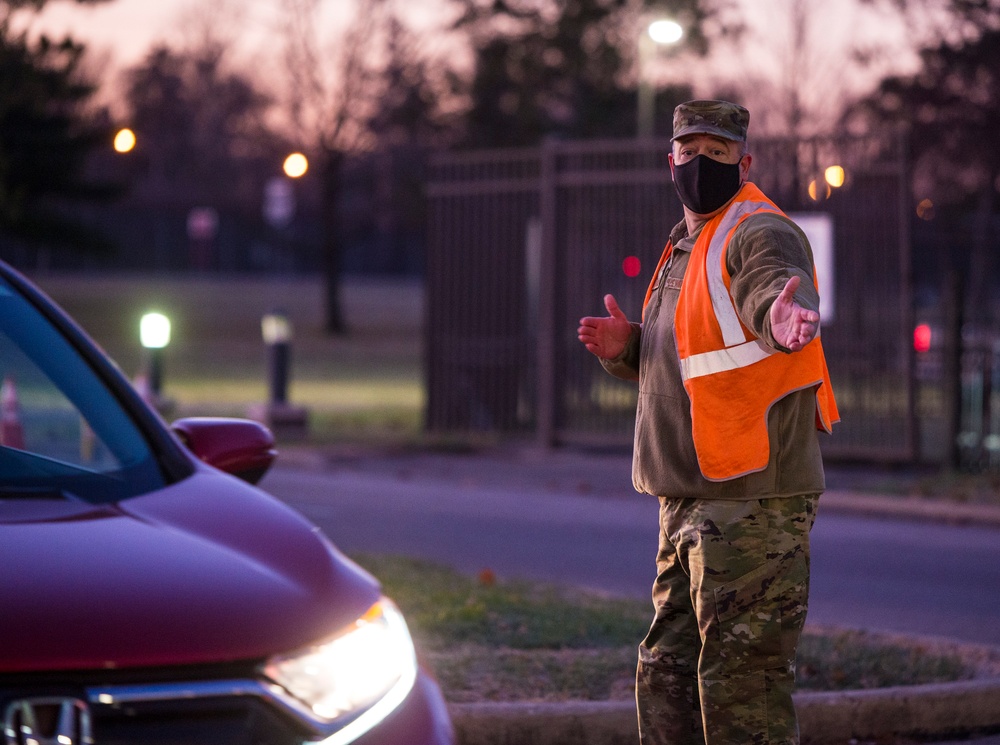 Leadership Checks IDs at Gate